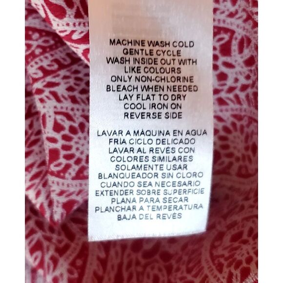 Joe Fresh Slip Sundress / Cami Sheath Light Mini WOM MED Red White Bow Back Cute - Picture 9 of 11